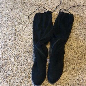 Thigh high boots. Wide calf